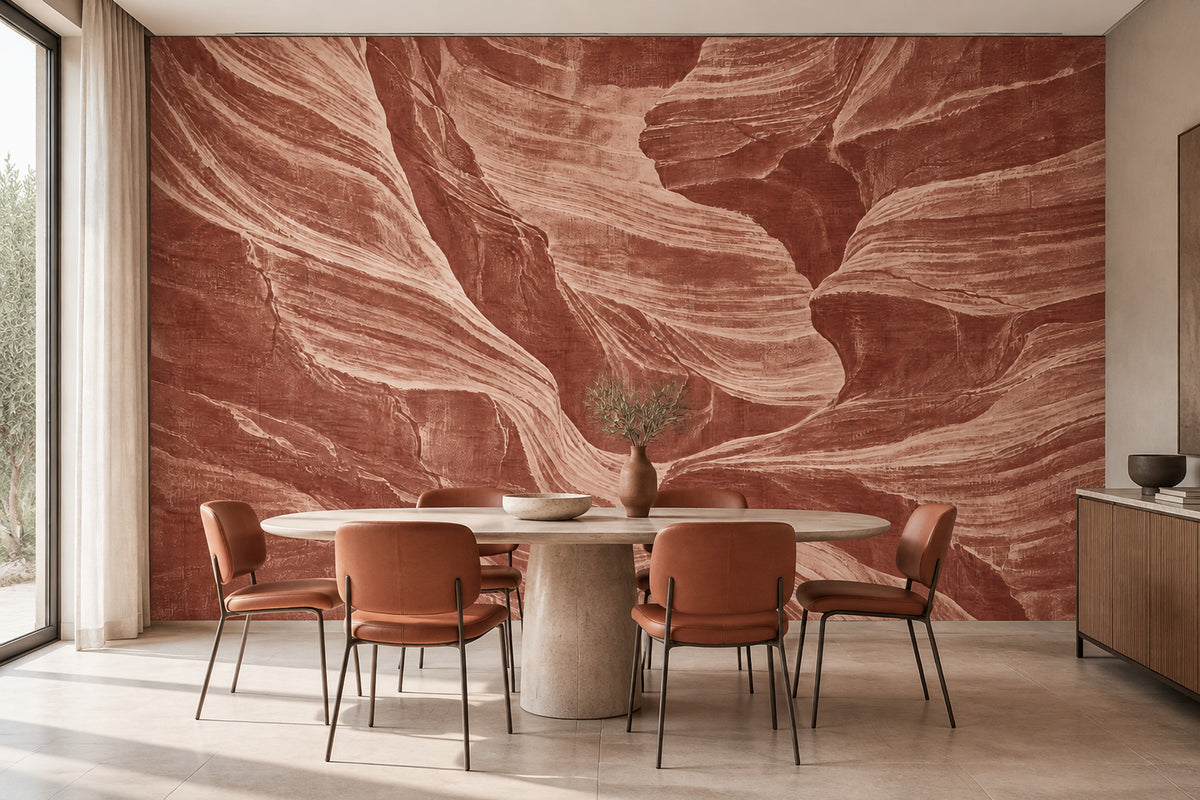 Canyon Rock Texture Wallpaper Terracotta Layers Wall Mural