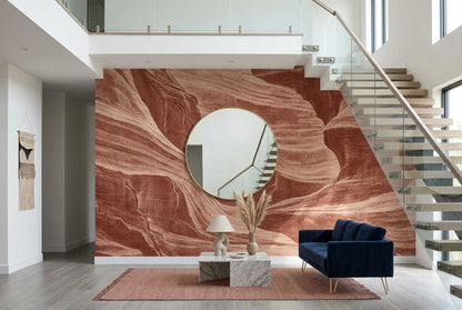 Canyon Rock Texture Wallpaper Terracotta Layers Wall Mural