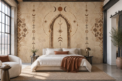 Moroccan Arch Wallpaper Celestial Geometric Wall Mural