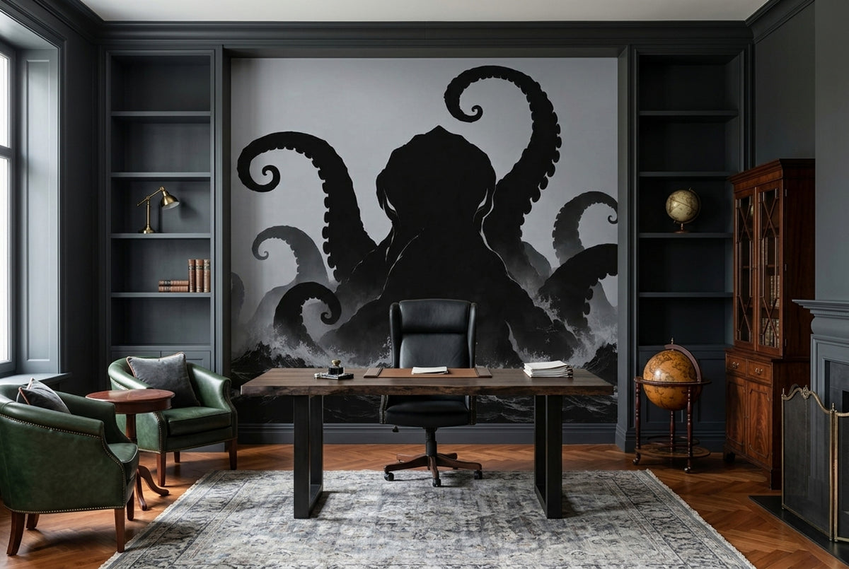Kraken Tentacles Wallpaper Stormy Sea Wall Mural