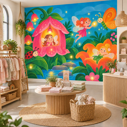 Fairy Garden Wallpaper Storybook Floral Wall Mural