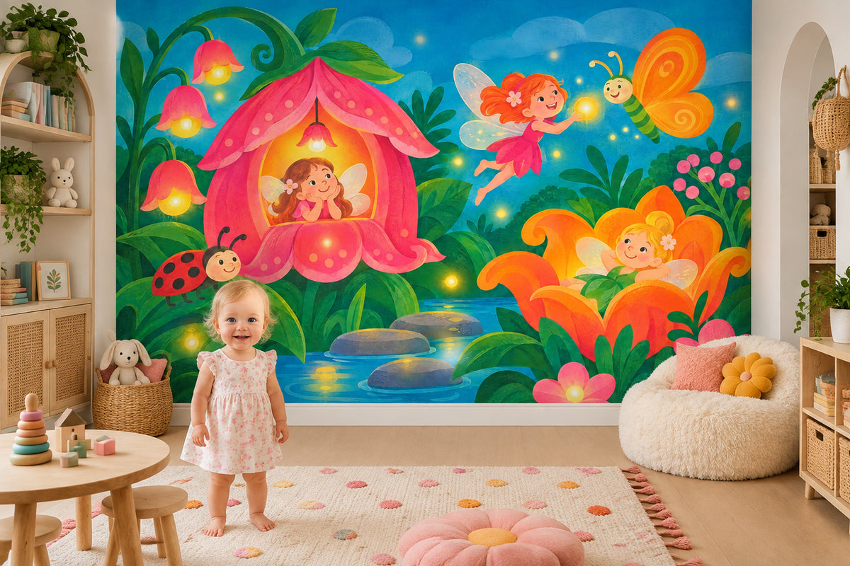 Fairy Garden Wallpaper Storybook Floral Wall Mural