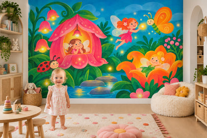 Fairy Garden Wallpaper Storybook Floral Wall Mural