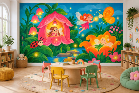 Fairy Garden Wallpaper Storybook Floral Wall Mural