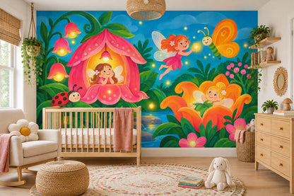 Fairy Garden Wallpaper Storybook Floral Wall Mural