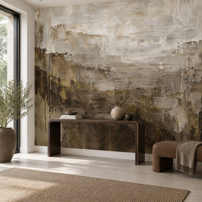 Textured Paint Drips Wallpaper Distressed Industrial Wall Mural