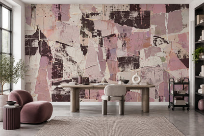 Torn Paper Collage Wallpaper Grunge Texture Wall Mural