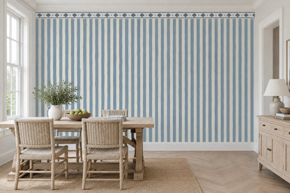 Vertical Stripe Border Wallpaper Classic Geometric Wall Mural
