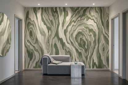 Green Wood Grain Wallpaper Rustic Modern Wall Mural