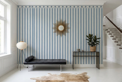 Vertical Stripe Border Wallpaper Classic Geometric Wall Mural