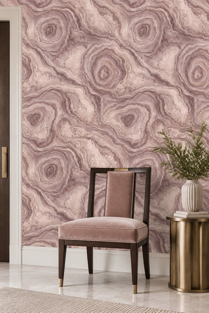 Pink Marble Agate Ring Wallpaper Mauve Watercolor Stone Texture