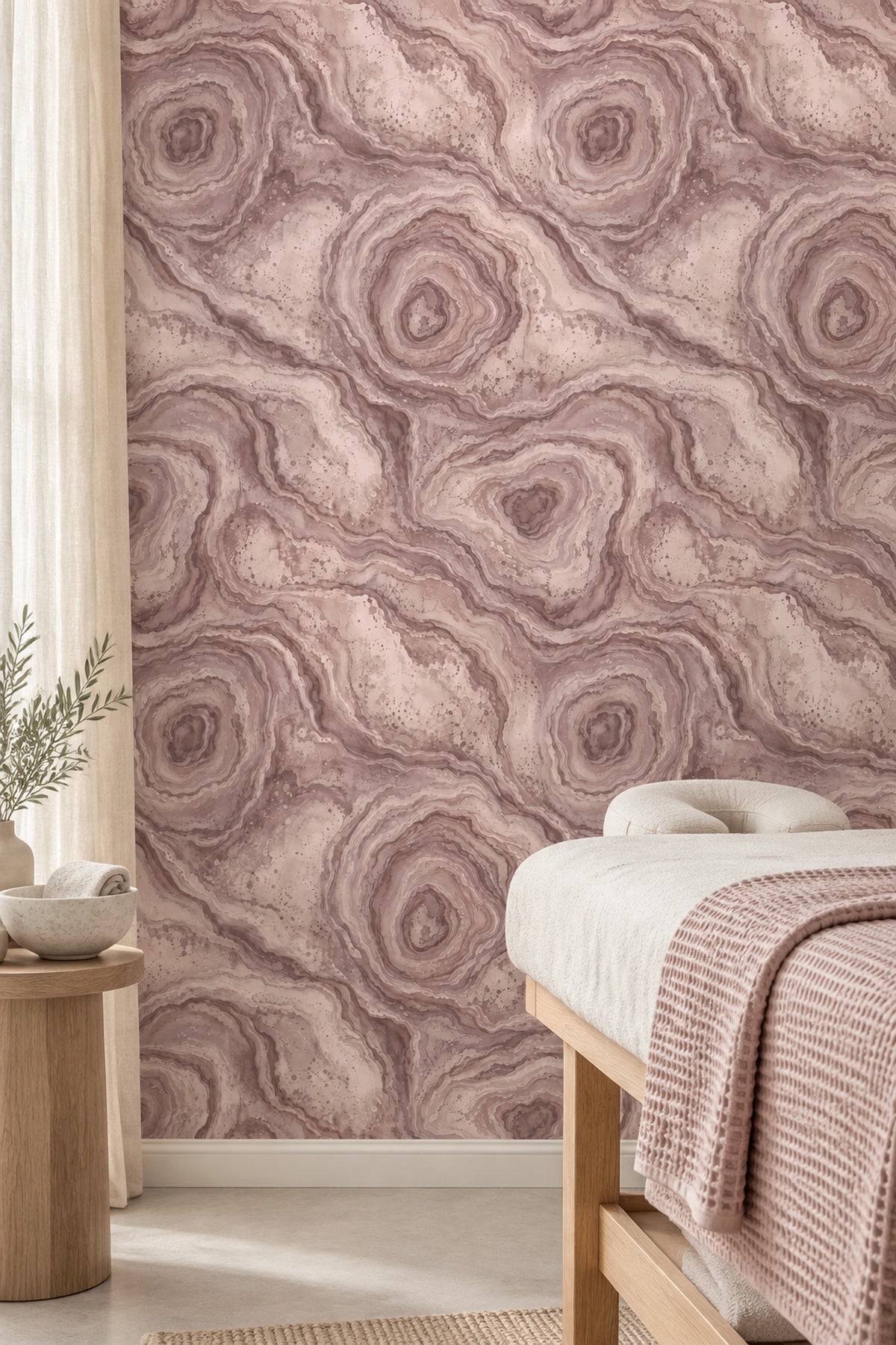 Pink Marble Agate Ring Wallpaper Mauve Watercolor Stone Texture
