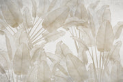 Neutral Leafy Green Wallpaper Subtle Foliage Wall Mural design