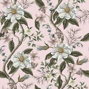 Blush Pink Large Floral Botanical Wallpaper design