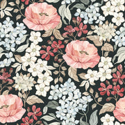 Dark Floral Garden Night Bloom Wallpaper design