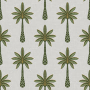 White and Green Palm Tree Pattern Wallpaper design
