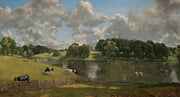 Vintage Pastoral Landscape Lake Wall Mural design