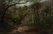 Dark Jungle Fern Oversized Wall Mural design