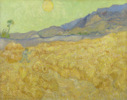 Lime Green Wheat Field Scenic Wall Mural design