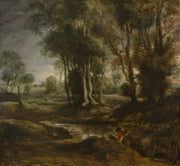 Dark Green Antique Landscape Wall Mural design