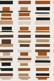 Abstract Geometric Wallpaper Horizontal Brushstrokes Earth Tones Decorative Mural design