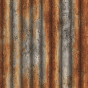 Weathered Metal Wallpaper Corrugated Texture Industrial Decorative Mural design