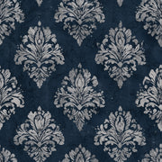Vintage Damask Wallpaper Elegant Removable Navy Wall Decor design