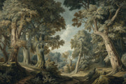 Shades Of Green Wallpaper Vintage Forest Wall Mural design