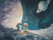 Space Exploration Wallpaper Astronaut Removable Cosmic Wall Decor design