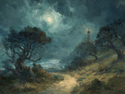 Lighthouse Coastal Wallpaper Moody Traditional Wall Decor design