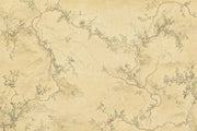 Chinoiserie Wallpaper Pink Blossoms Misty Mountains Removable Wall Decor design