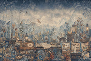 Curiosity Cabinet Wallpaper Botanical Illustration Vintage Landscape Wall Mural design