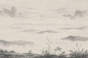 Paper Texture Wallpaper Misty Mountain Wall Mural design