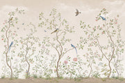 Botanical Wallpaper Floral Branches Removable Birds Wall Decor design