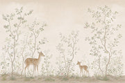 Woodland Wallpaper Deer Vintage Nature Wall Mural design