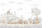 Storybook Wallpaper Watercolor Nursery Wall Mural design