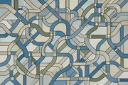 Mid Century Modern Wallpaper Retro Geometric Wall Mural design