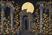 Moonlit Ruins Wallpaper Classical Columns Roman Arches Wall Mural design