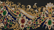 Gold Filigree Wallpaper Jeweled Floral Baroque Ornament Wall Mural design