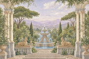 Classical Garden Wallpaper Fountain Columns And Arches Wall Mural design