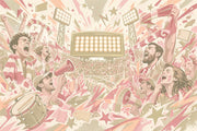 Sports Stadium Wallpaper Cheering Fans Scoreboard Wall Mural design