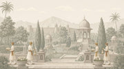 Mughal Garden Wallpaper Palace Pavilion Lotus Pond Removable Wall Decor design