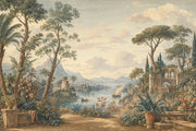 Classical Landscape Wallpaper Mediterranean Italianate Ruins Removable Wall Decor design