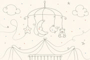 Nursery Wallpaper Baby Mobile Removable Moon And Star Wall Decor design