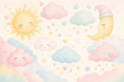 White Background Wallpaper Nursery Removable Kids Wall Decor design