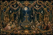 Moonlit Garden Wallpaper Gilded Rococo European Palace Wall Mural design