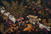 Dark Woodland Wallpaper Forest Floor Autumn Leaves Removable Wall Decor design