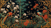 Chinoiserie Wallpaper Birds Removable Bamboo Wall Decor design