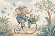 Storybook Wallpaper Elephant Removable Whimsical Wall Decor design