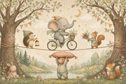 Woodland Animals Wallpaper Nursery Mural Removable Watercolor Illustration Wall Decor design
